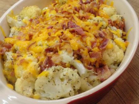 Roasted Bacon Cheddar Cauliflower