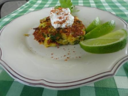 Country Garden Fritters with Chili Lemon Cream