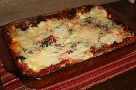 Roasted Red Pepper & Spinach Lasagna