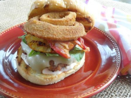 My Grilled Hawaiian Turkey Burger with Pineapple