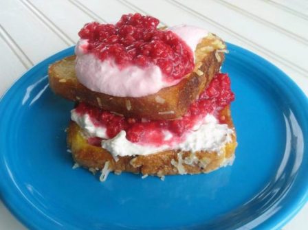 Coconut Berry Macadamia French Toast