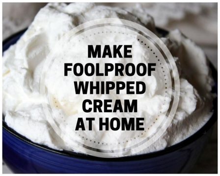 homemade whipped cream