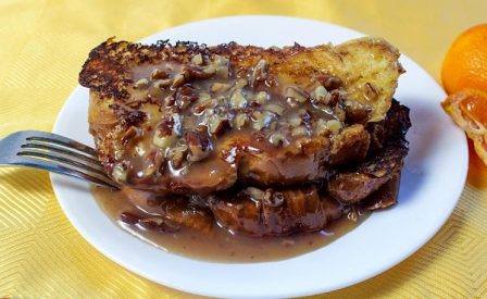 Orange French Toast with Pecan Sauce