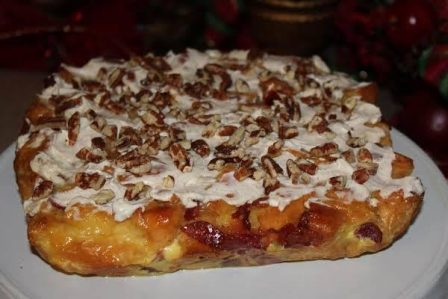 Doughnut and Bacon Eggnog Bread Pudding