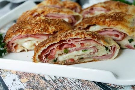 Ham and Swiss Stromboli