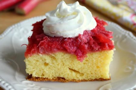 Rhubarb Pineapple Upside-Down Cake