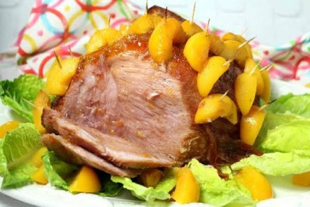 Peach Glazed Ham