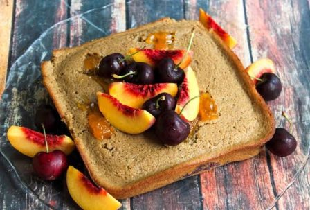 Peach Preserves and Tart Cherry Mash Potato Cake