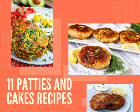 Tuna patties, salmon patties and corn cakes