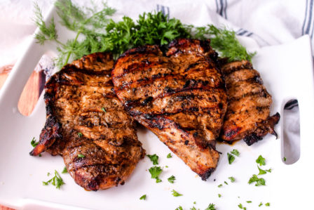 Grilled chicken on a plate for Labor Day