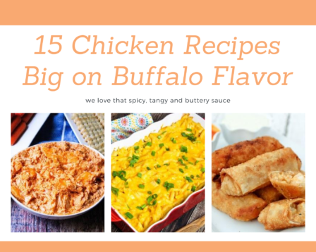 Buffalo chicken dip, buffalo chicken mac and cheese, buffalo chicken egg rolls