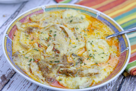 bowl of Hungarian Chicken Paprikash