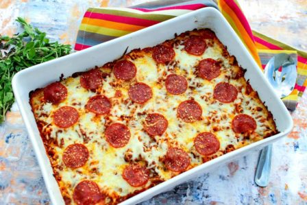 Italian Casserole in a baking dish