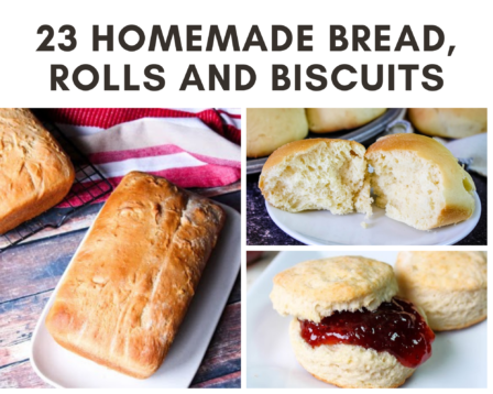 Homemade bread, biscuits and rolls