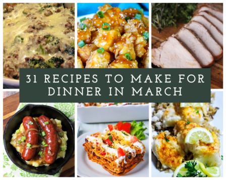 March dinner recipes