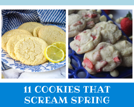 Lemon cookies and white chocolate strawberry cookies