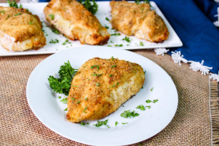 Cheesy Garlic Stuffed Chicken