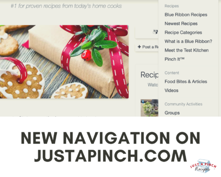 new just a pinch navigation